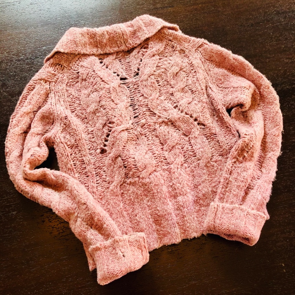 Free People Blush Knit Cropped Cardigan Sweater - Picture 7 of 8